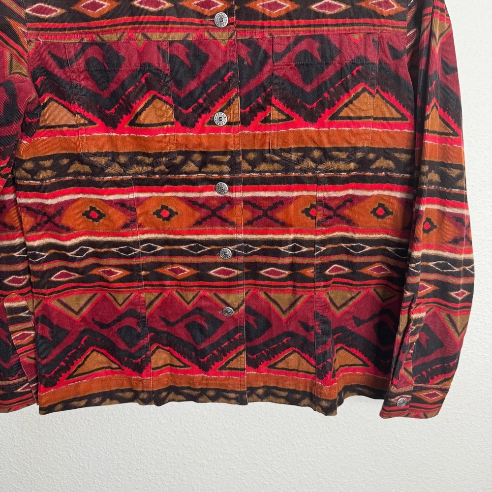 Chico’s Southwestern Print Corduroy Shirt Small - Picture 4 of 8